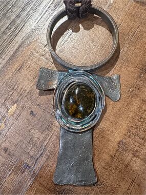 Vintage Handcrafted copper or Brass Metal Anklet has RH on the back